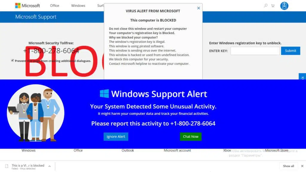 windows tech support scam