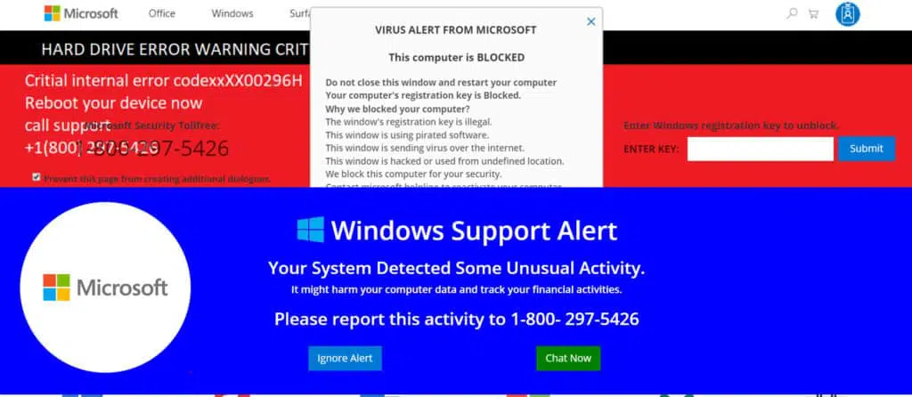 tech support scams scammer.info