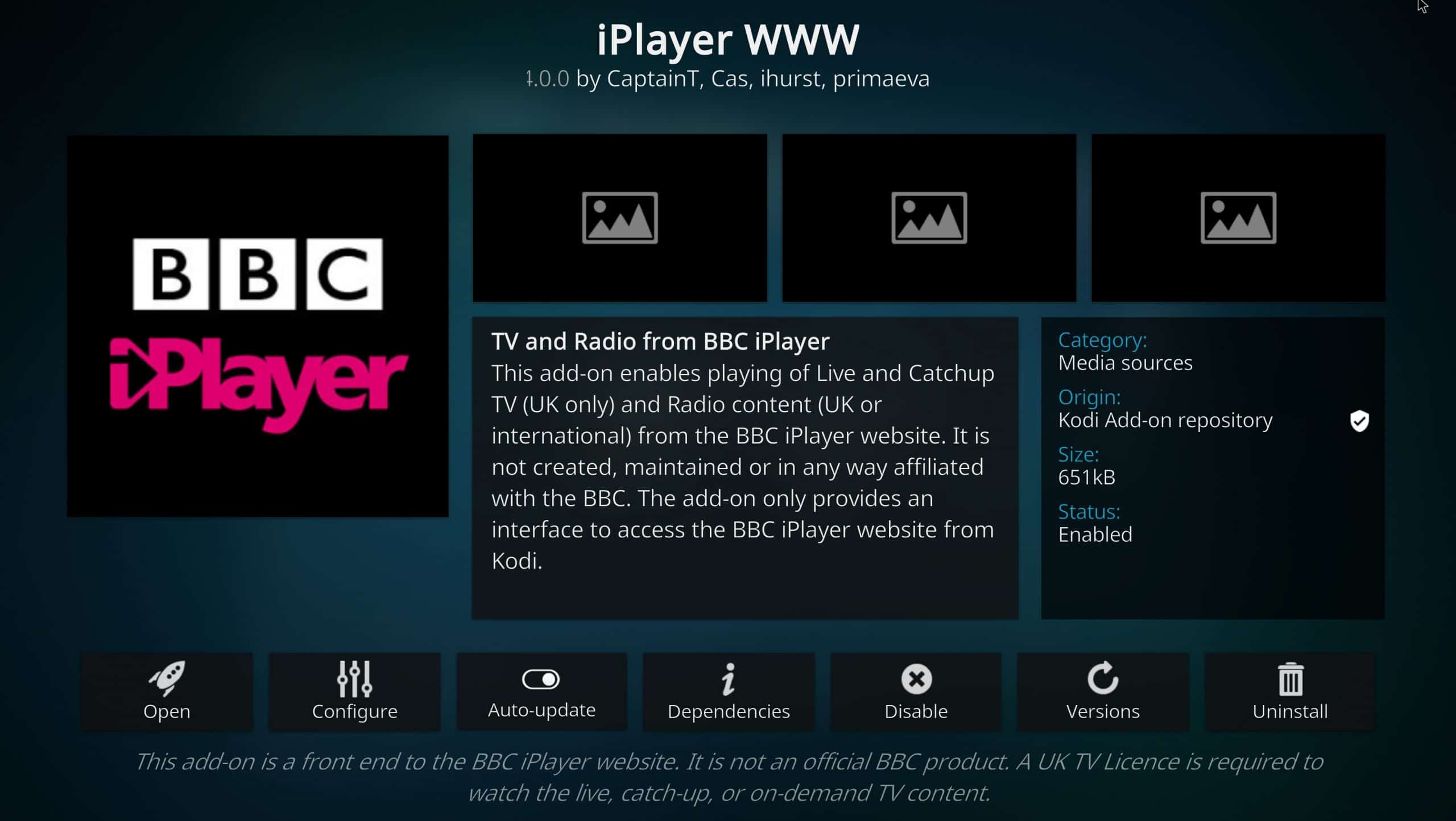 BBC iPlayer WWW kodi addon v4