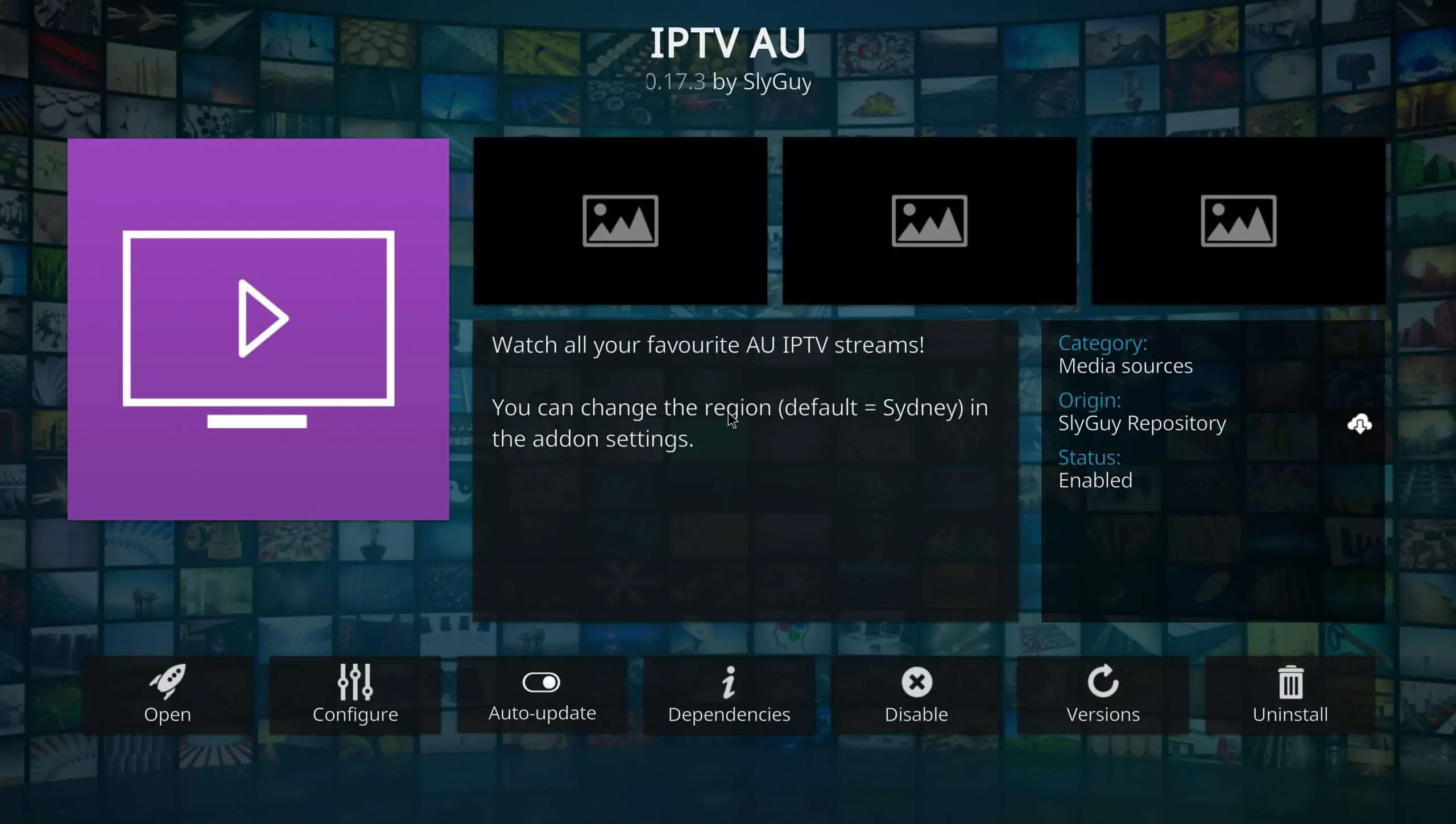 IPTV AU kodi addon