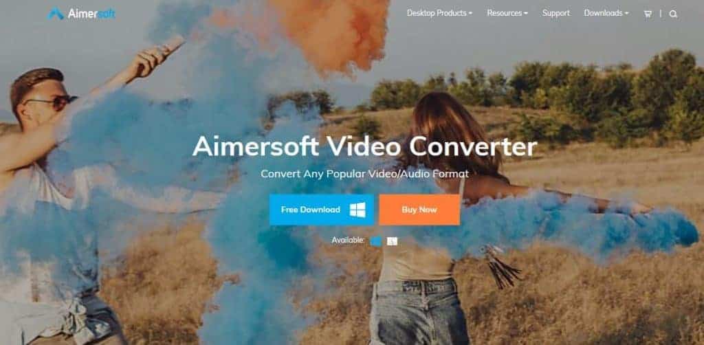 Aimersoft video converter.