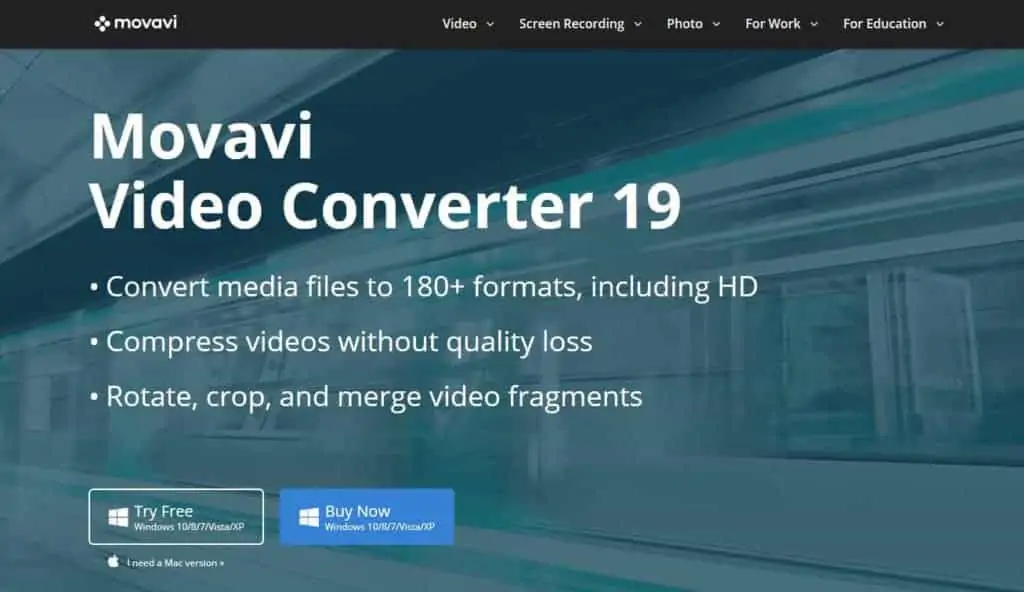 Movavi video converter.