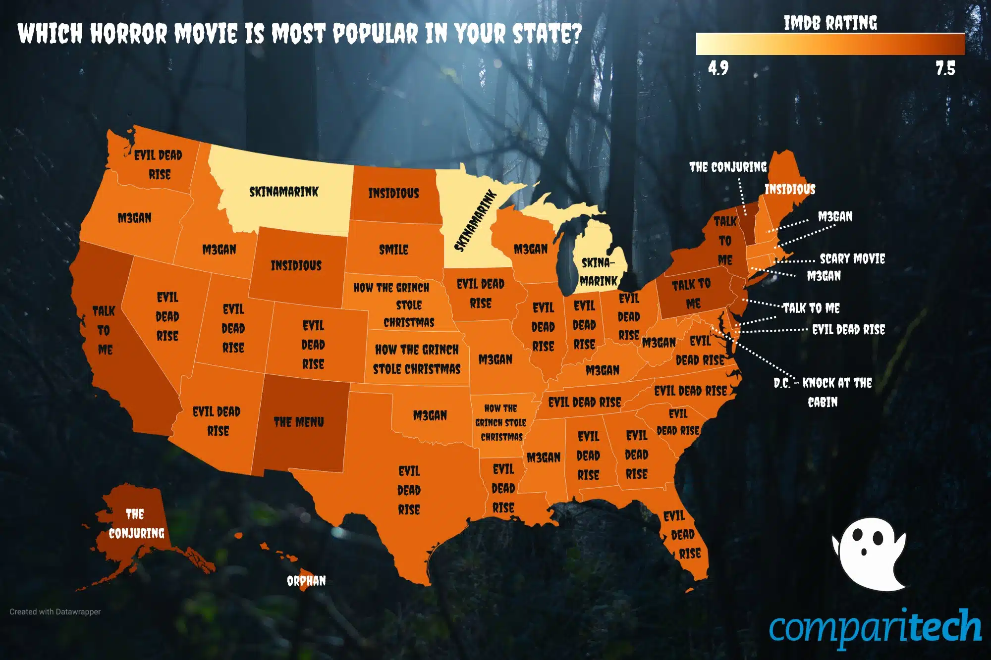 Which Halloween movie is most popular in your state