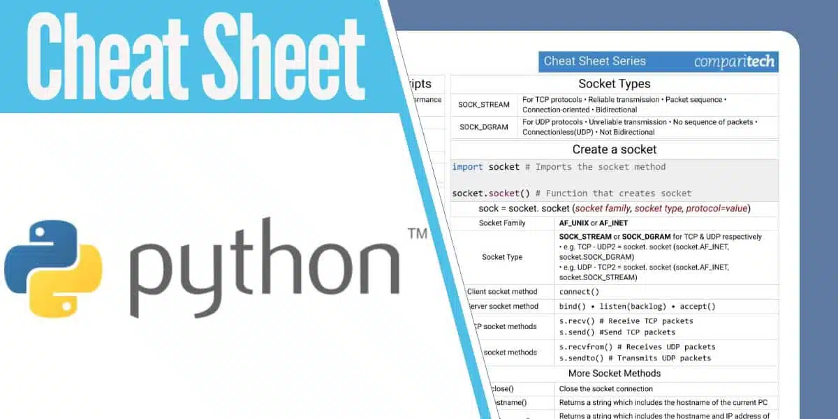 Python network programming cheat sheet