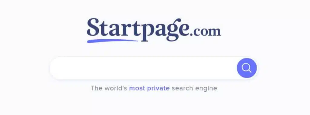 Startpage best private search engine.