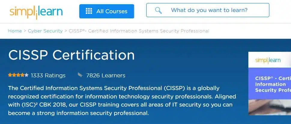 Simplilearn: CISSP Certification