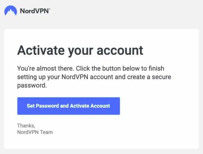 NordVPN activate account