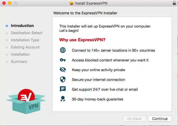ExpressVPN install