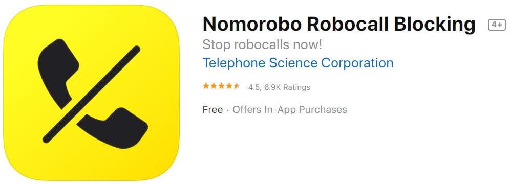 Nomorobo robocall blocking spam call blocker for ios