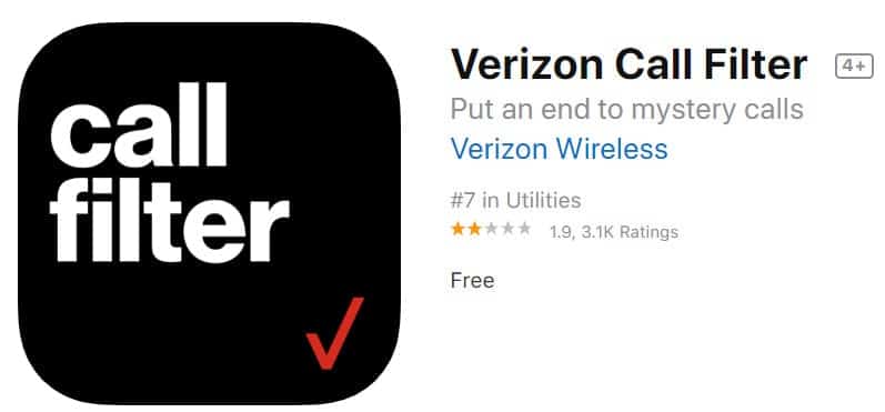 Verizon call filter