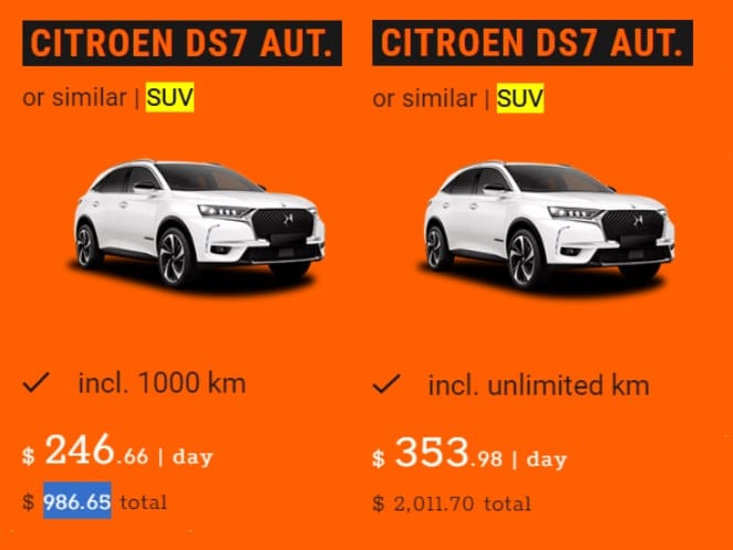 Car rental booking for Sixt at CDG