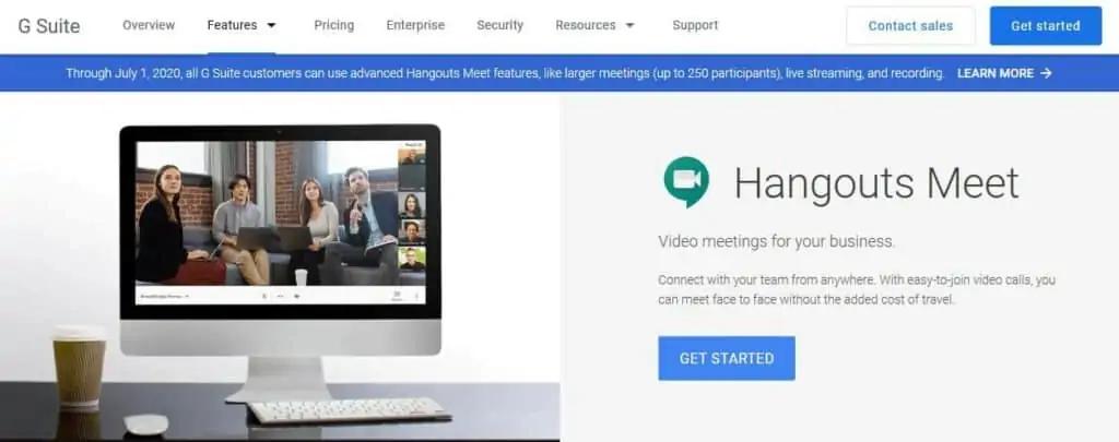 Google Hangouts Meet.