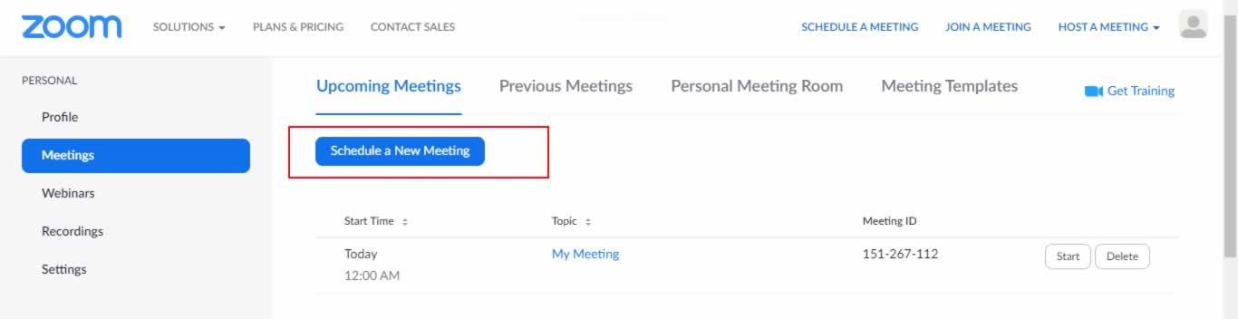 zoom schedule meeting