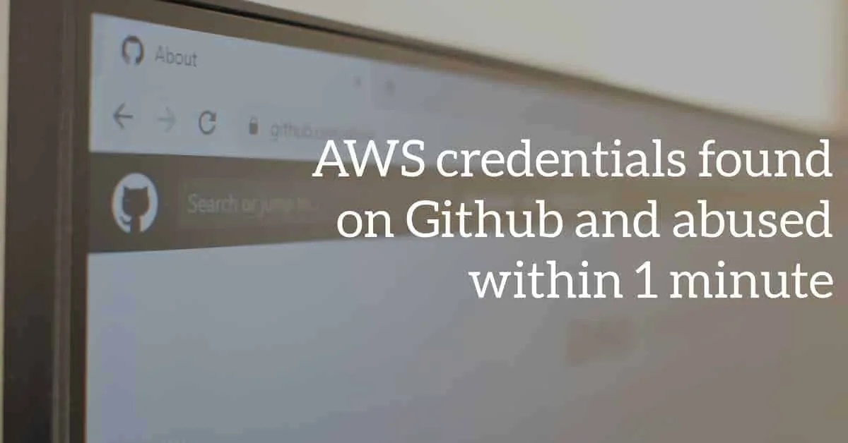 AWS credentials on github