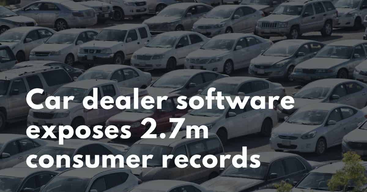 car dealer customer record exposure