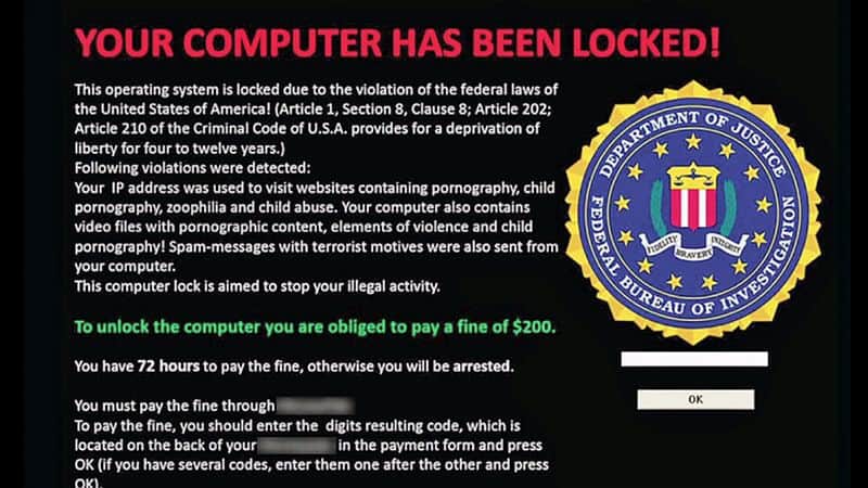 An example of ransomware.