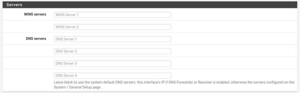 pfSense - DNS via DHCP