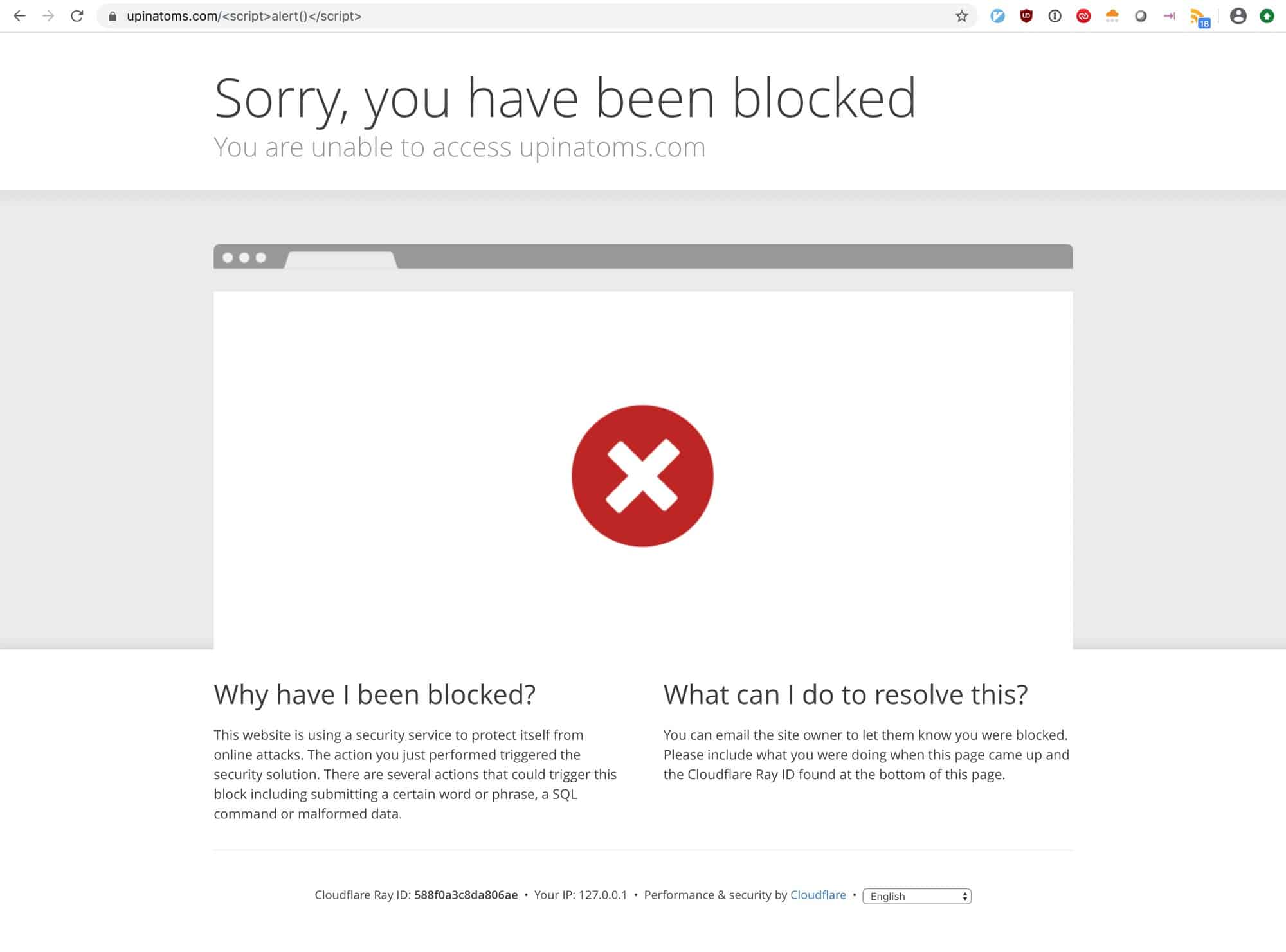 cloudflare block page
