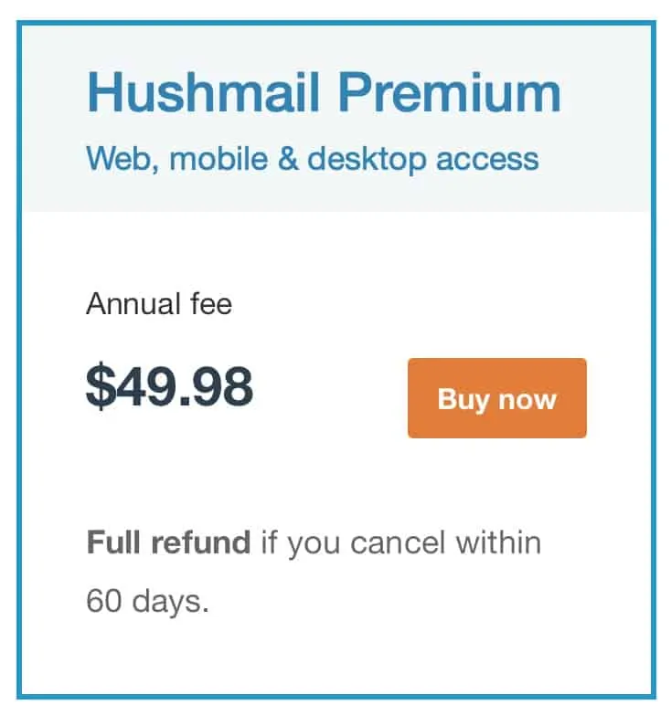 Hushmail - Pricing