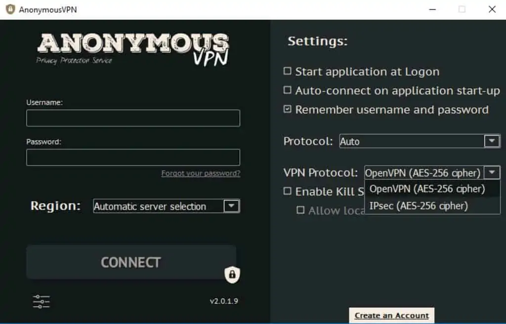 Anonymous VPN - Windows App
