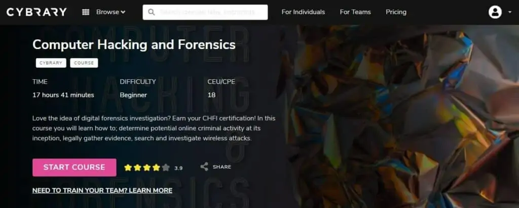 Cybrary digital forensics course