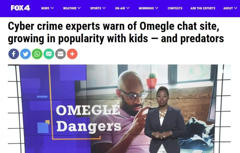 Fox4 Omegle news report.