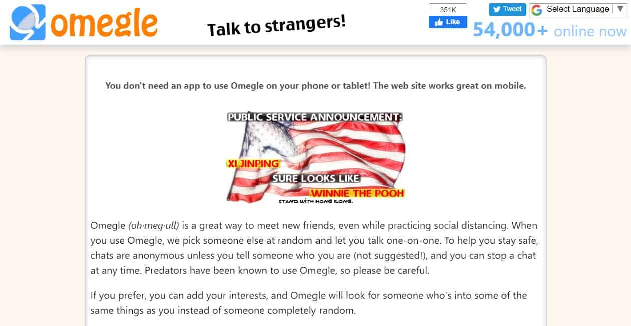 Omegle message sex offender