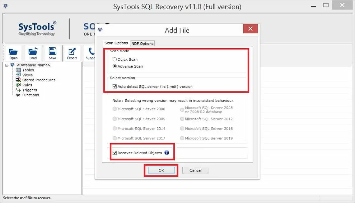 systools sql recovery tool