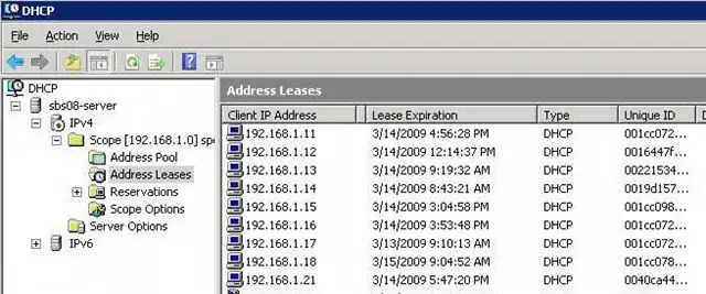 Active Directory AD DHCP list Unique ID MAC address