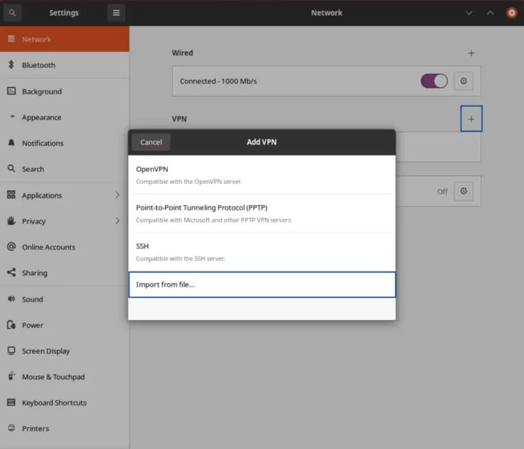 Ubuntu - Add VPN