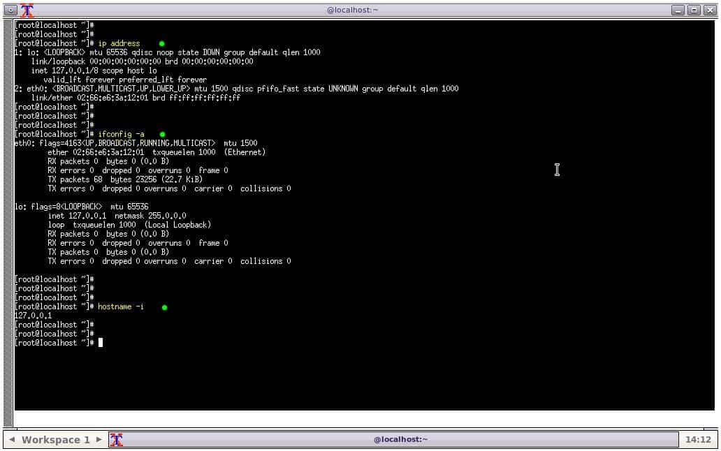 Linux ip address and ifconfig emulator