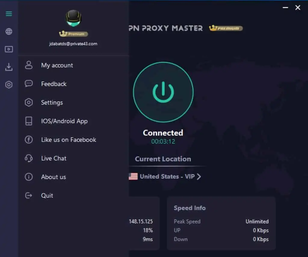 VPN Proxy Master - Options