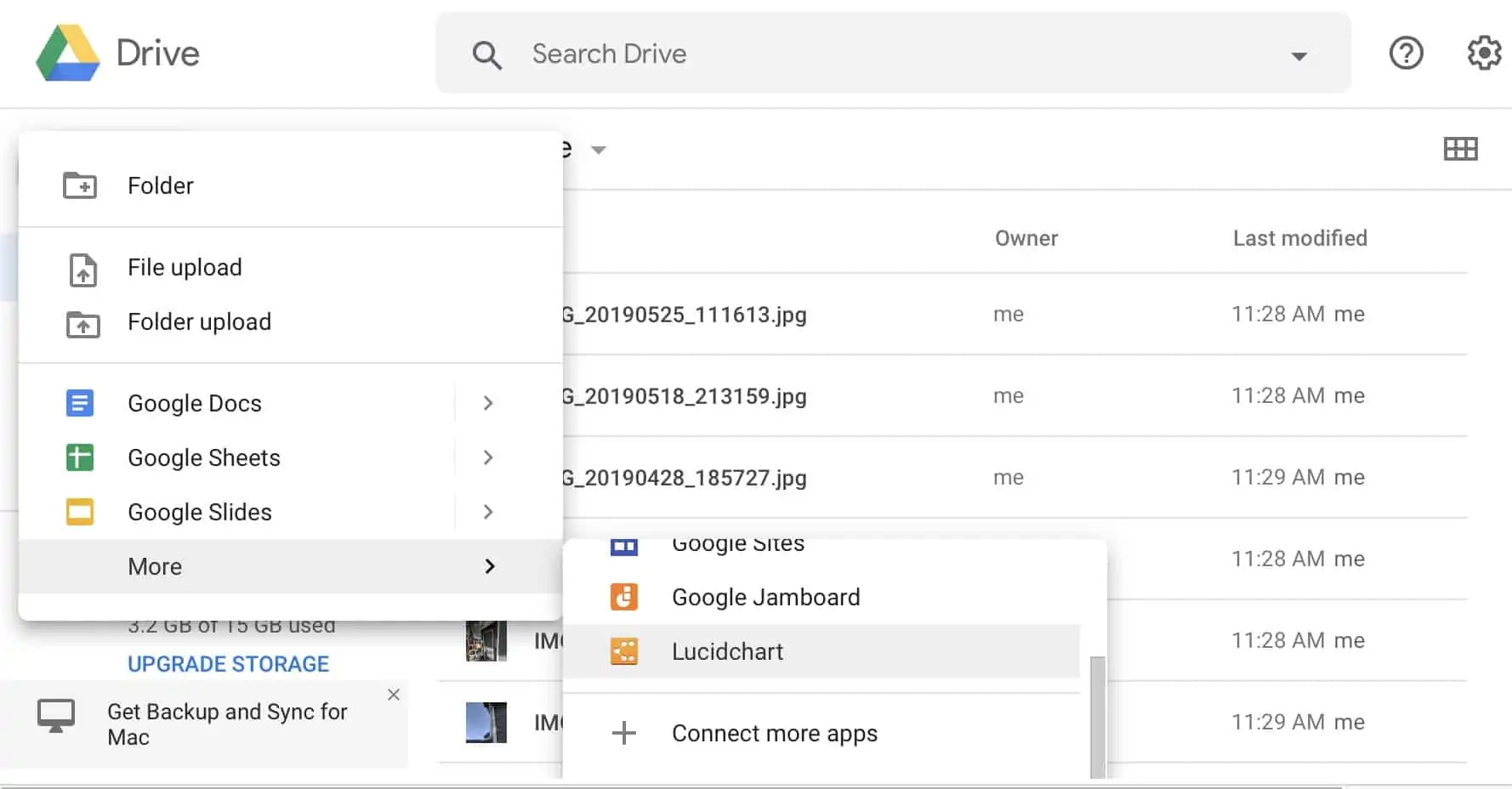 Google Drive Dashboard