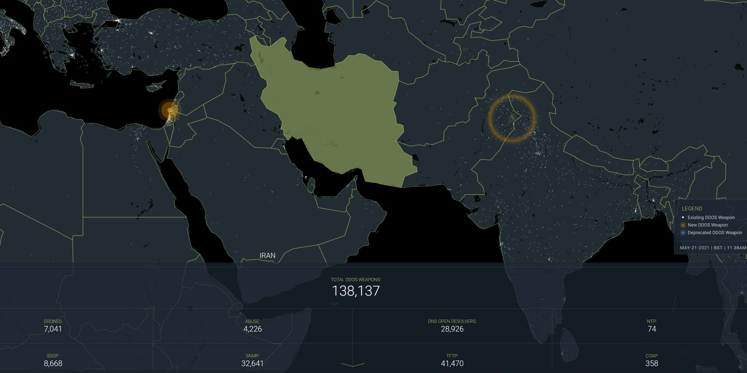 Threat Map Iran May 2021