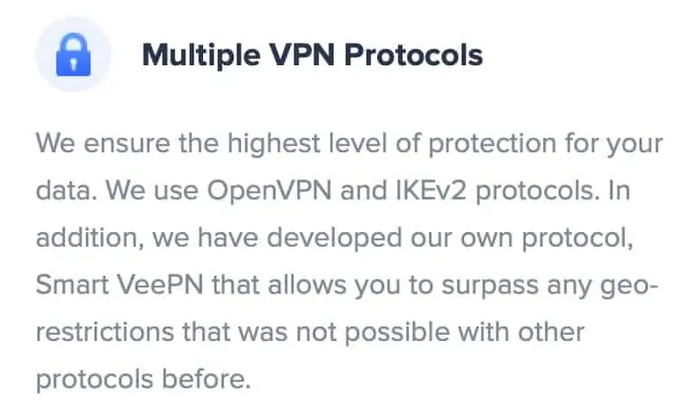 VeePN - VPN Protocols