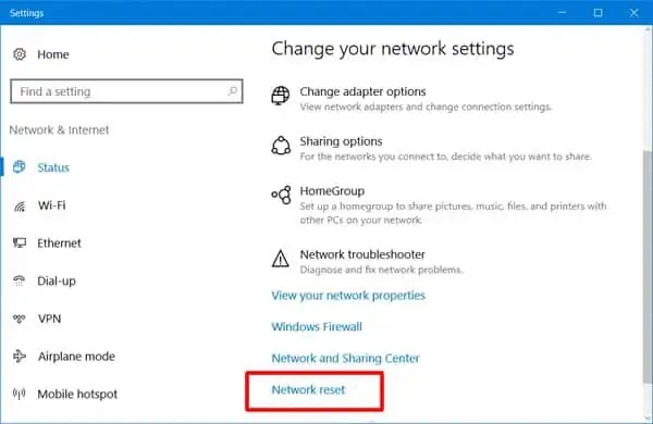 how to reset your network adapter