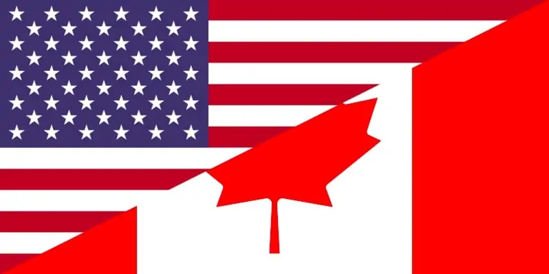 US Canada flags