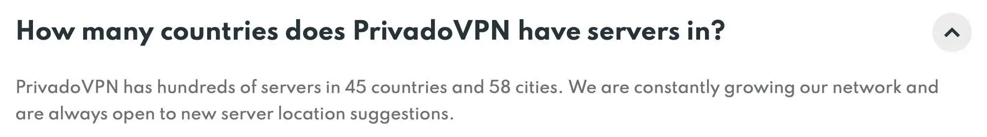 PrivadoVPN - Servers2