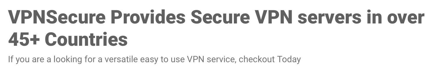 VPNSecure - Servers