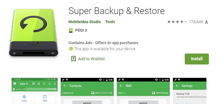 Super backup app android
