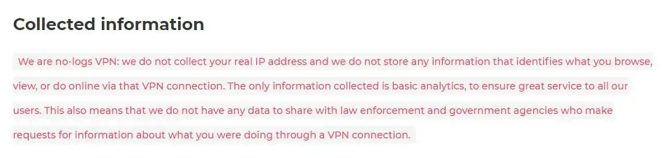 Atlas VPN-Datenschutzrichtlinie
