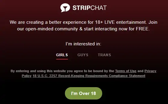 stripchat over 18