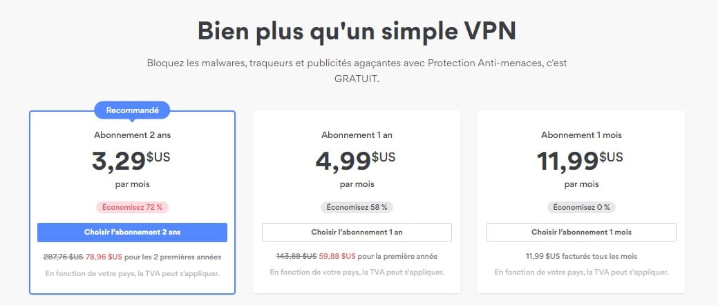 nordvpn pricing french - march