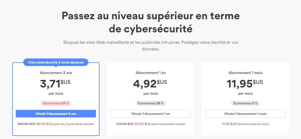 nordvpn pricing in french
