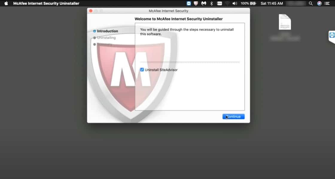 Mcafee uninstaller for Mac removal options