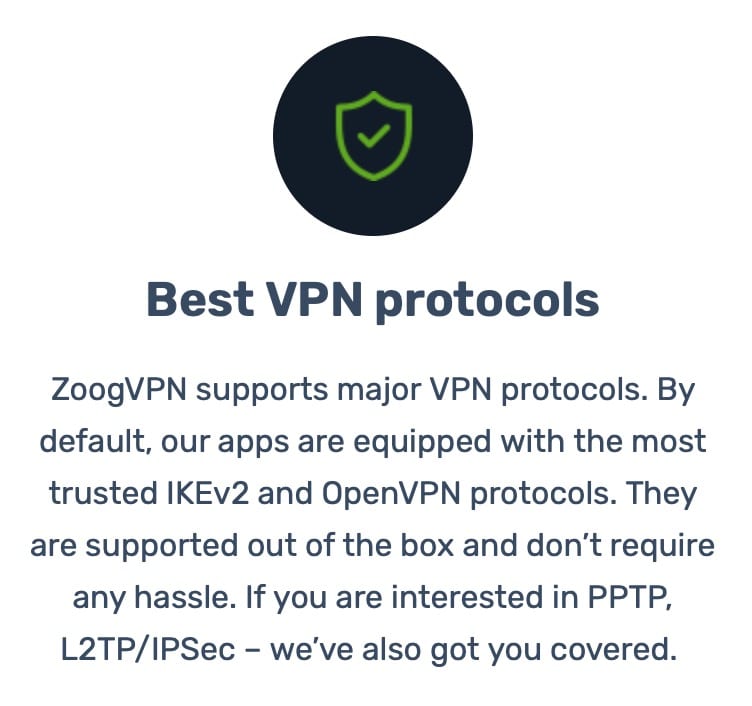 ZoogVPN - VPN Protocols