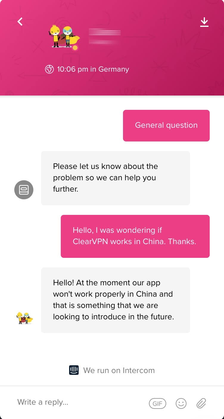 ClearVPN - China