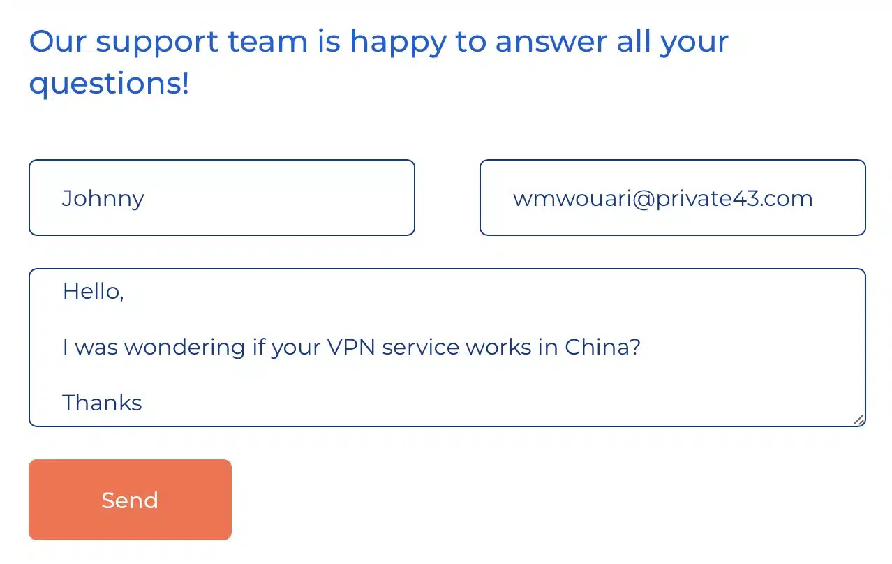 HOT VPN - Support Question