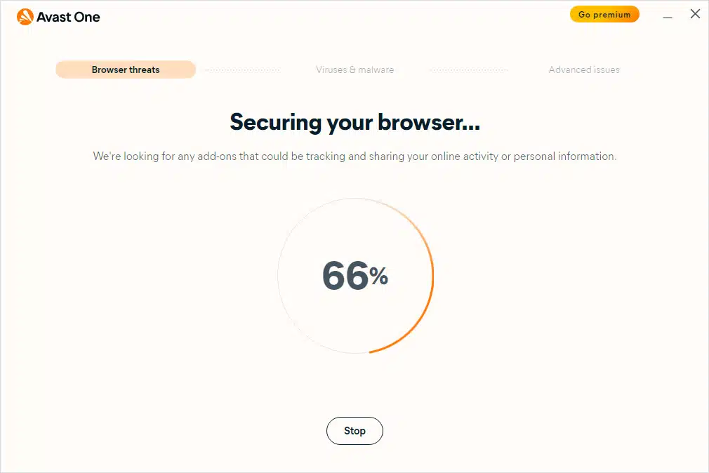 Avast browser scan