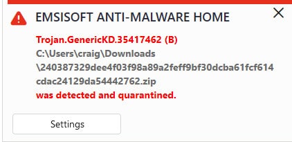 Emsisoft Live Malware Trojan